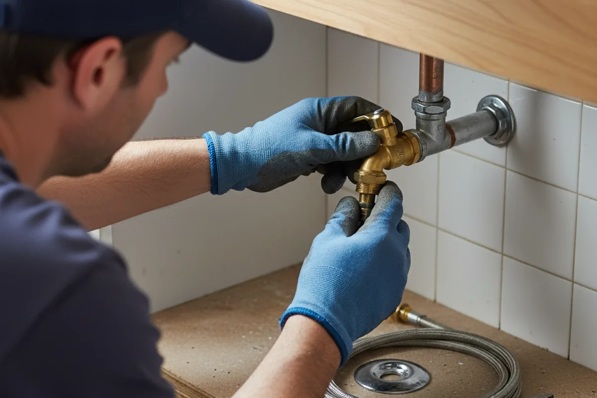 Shutoff valve and fitting work during Faucet and Fixture Repair in Somerville